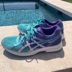 ASICS Gel Contend 3 Women SZ 8.5 Purple/ Blue Run Walk Hike Everyday